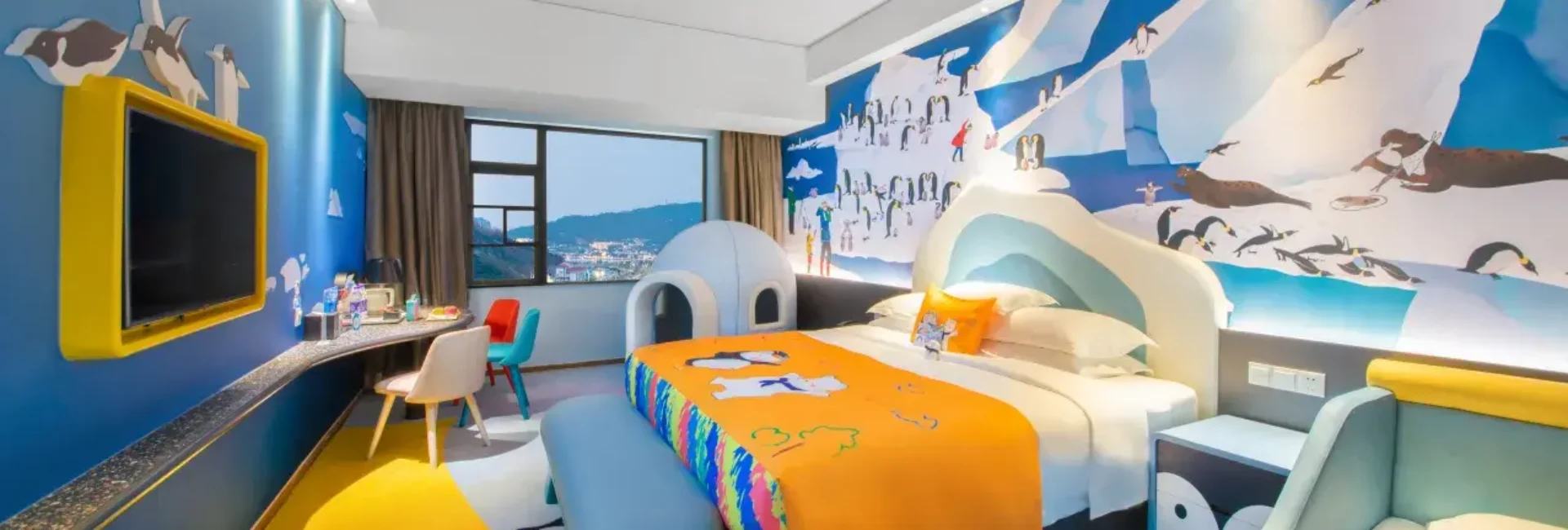 Penguin Snow House Family Room